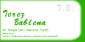 terez bablena business card